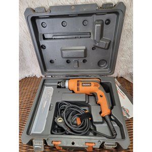 Ridgid R7000 3/8 inch Electric Drill & Hard Case, Works Great